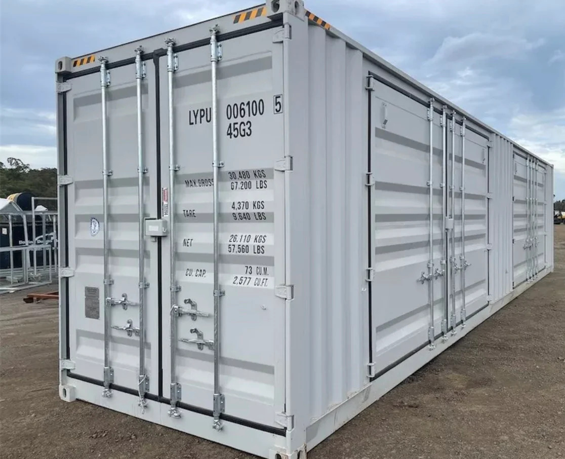 Contenedor marítimo High Cube de 40 pies con 4 puertas laterales